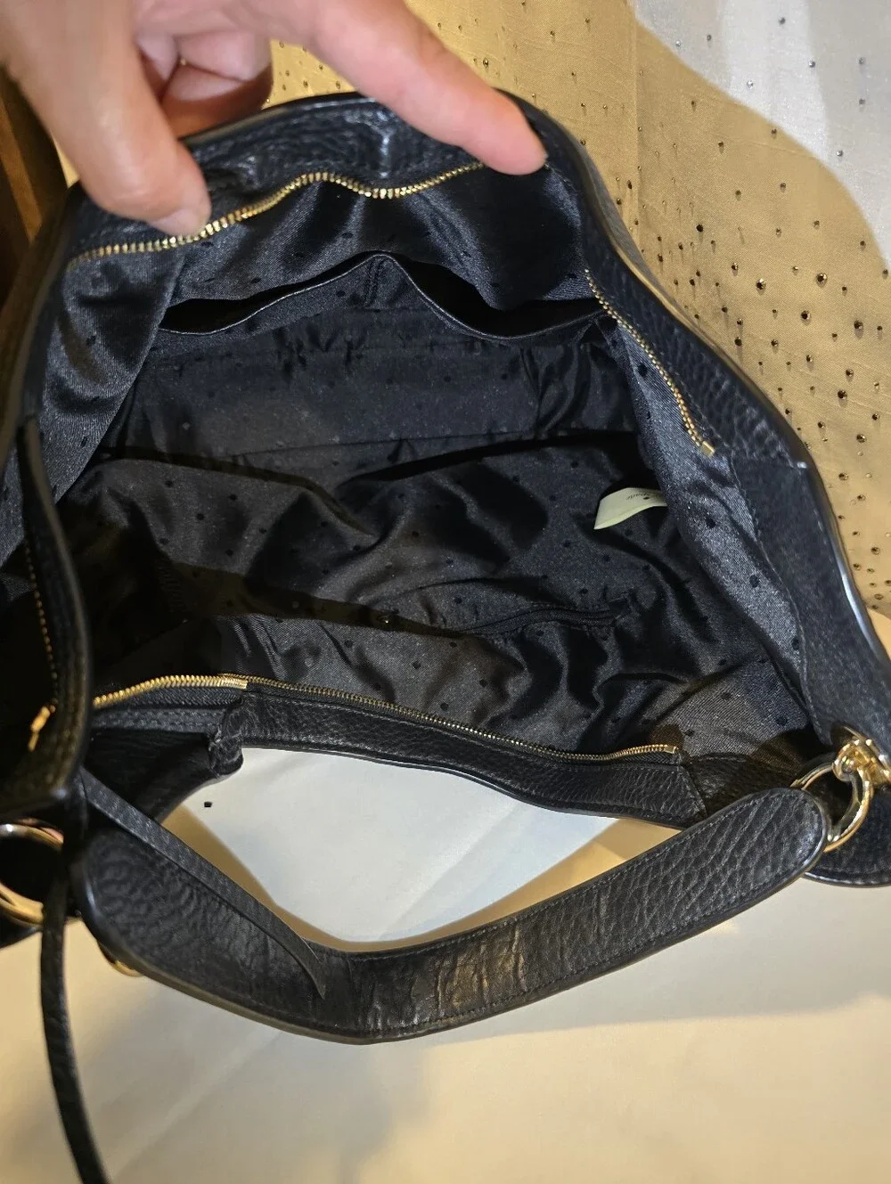 Kate Spade Black Heather Hobo Bag